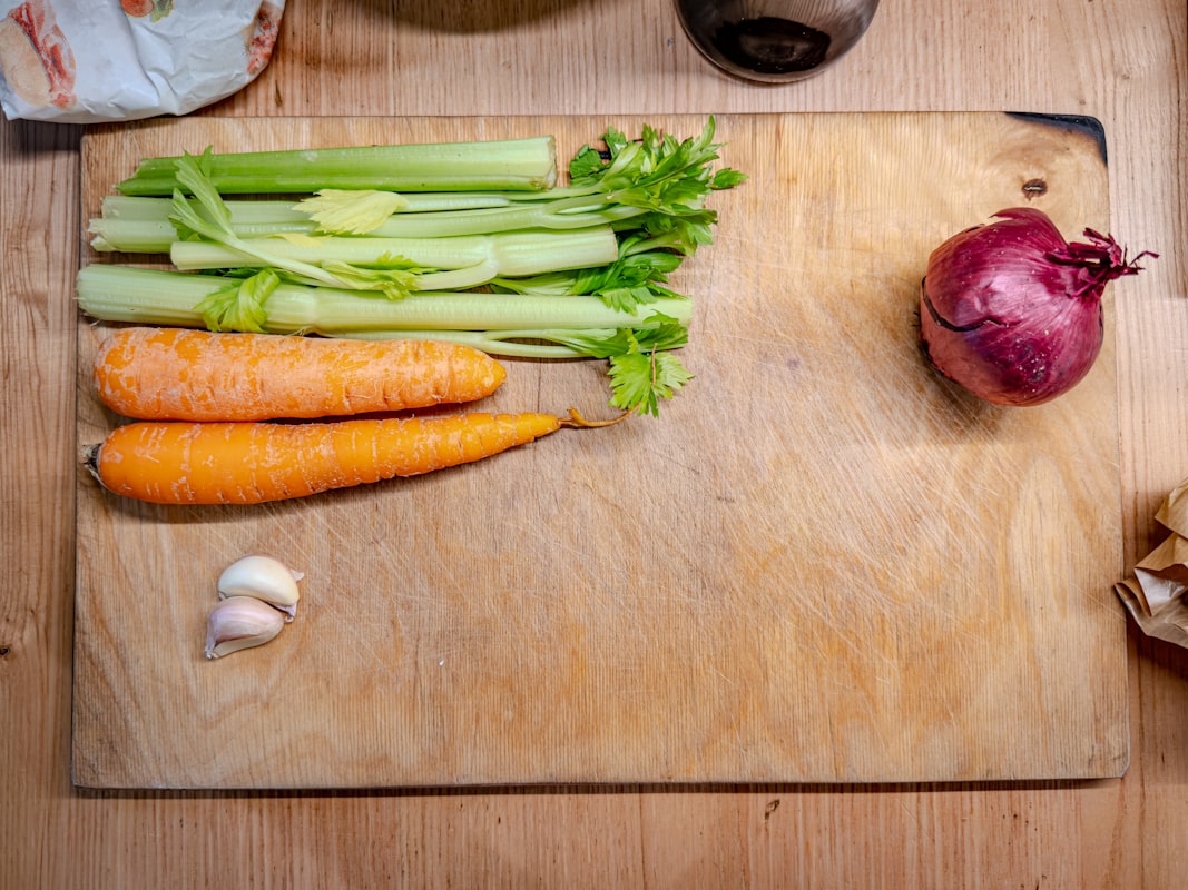 Home cooking with fresh ingredients